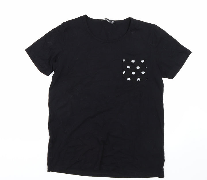 Boohoo Womens Black   Basic T-Shirt Size 12