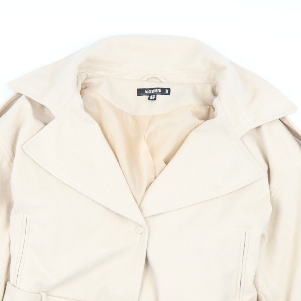 Missguided Womens Beige   Jacket Coat Size 14