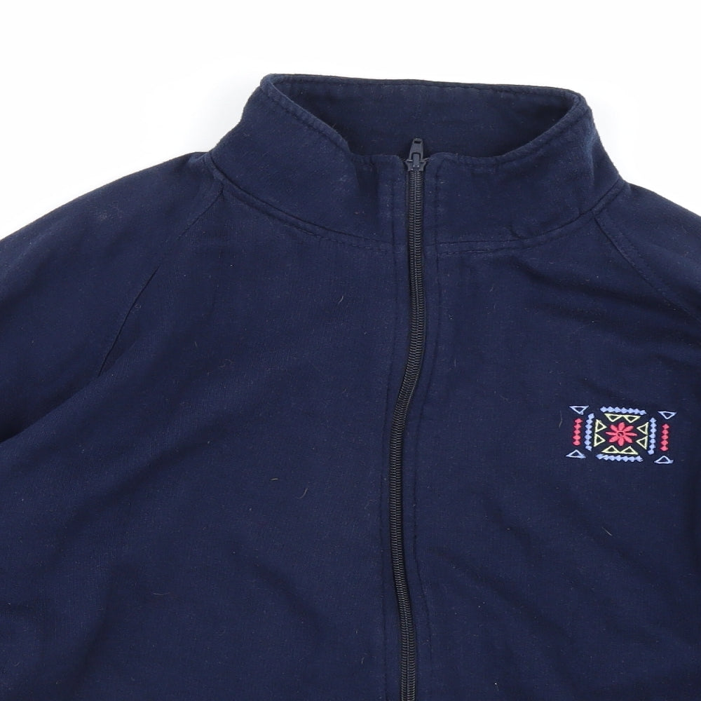 Classics Womens Blue   Full Zip Sweatshirt Size M