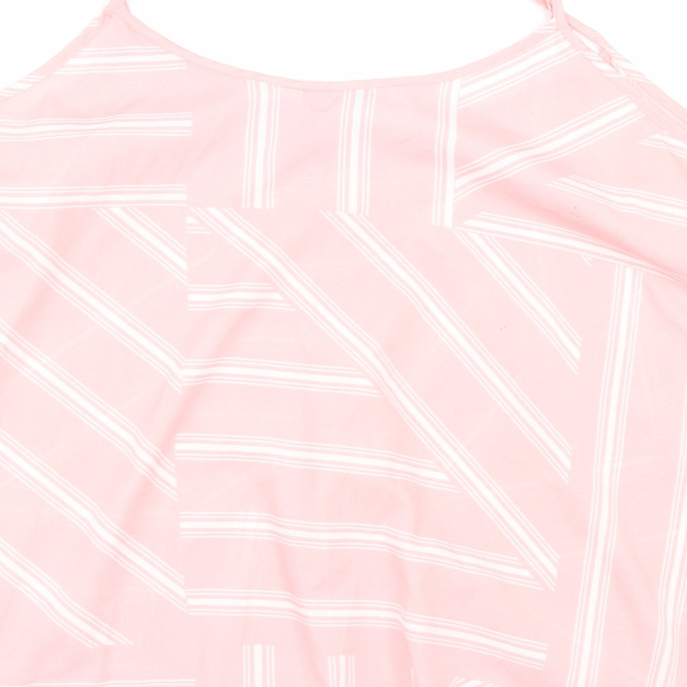 Capsule Womens Pink Striped  Basic Tank Size 22