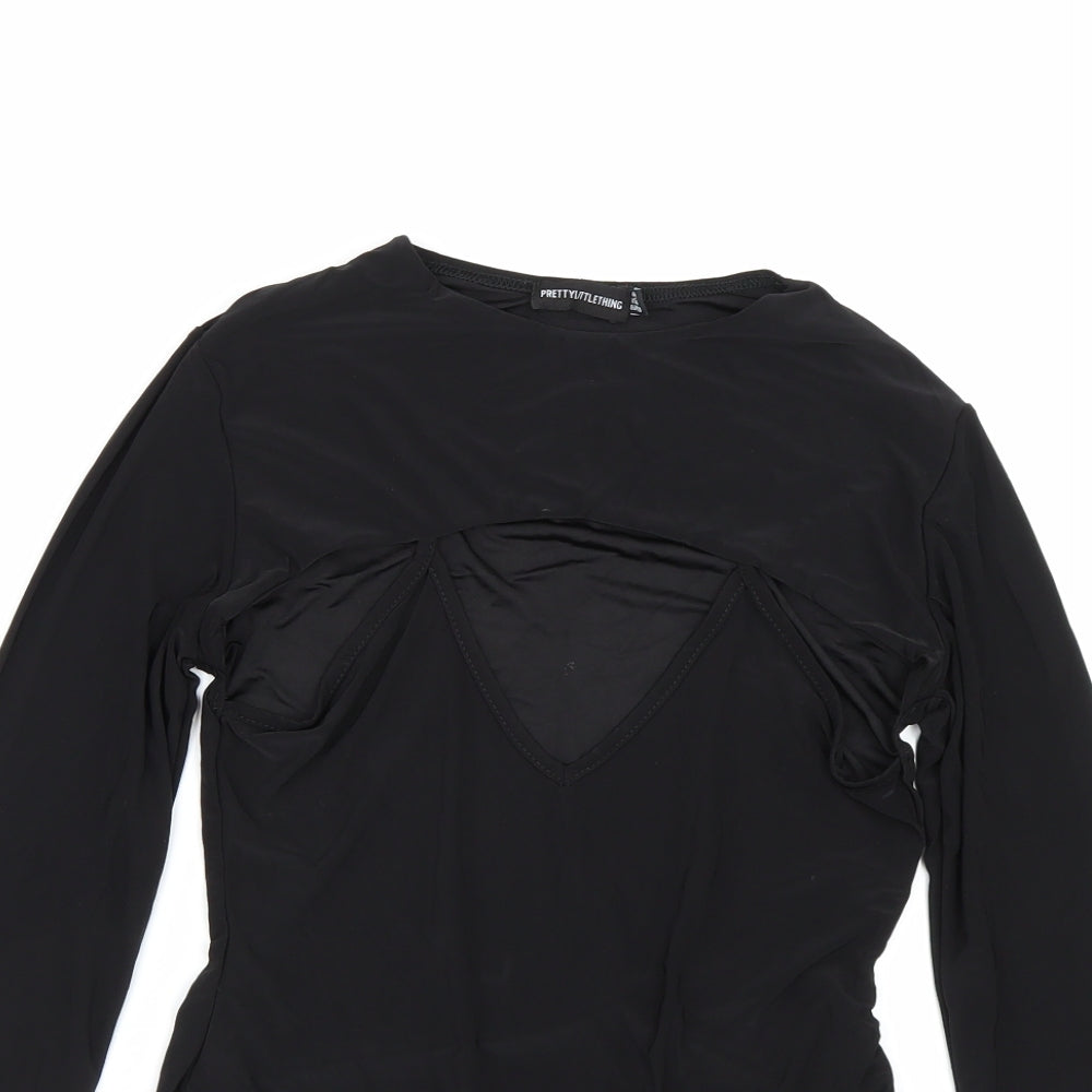 PRETTYLITTLETHING Womens Black   Catsuit One-Piece Size 10