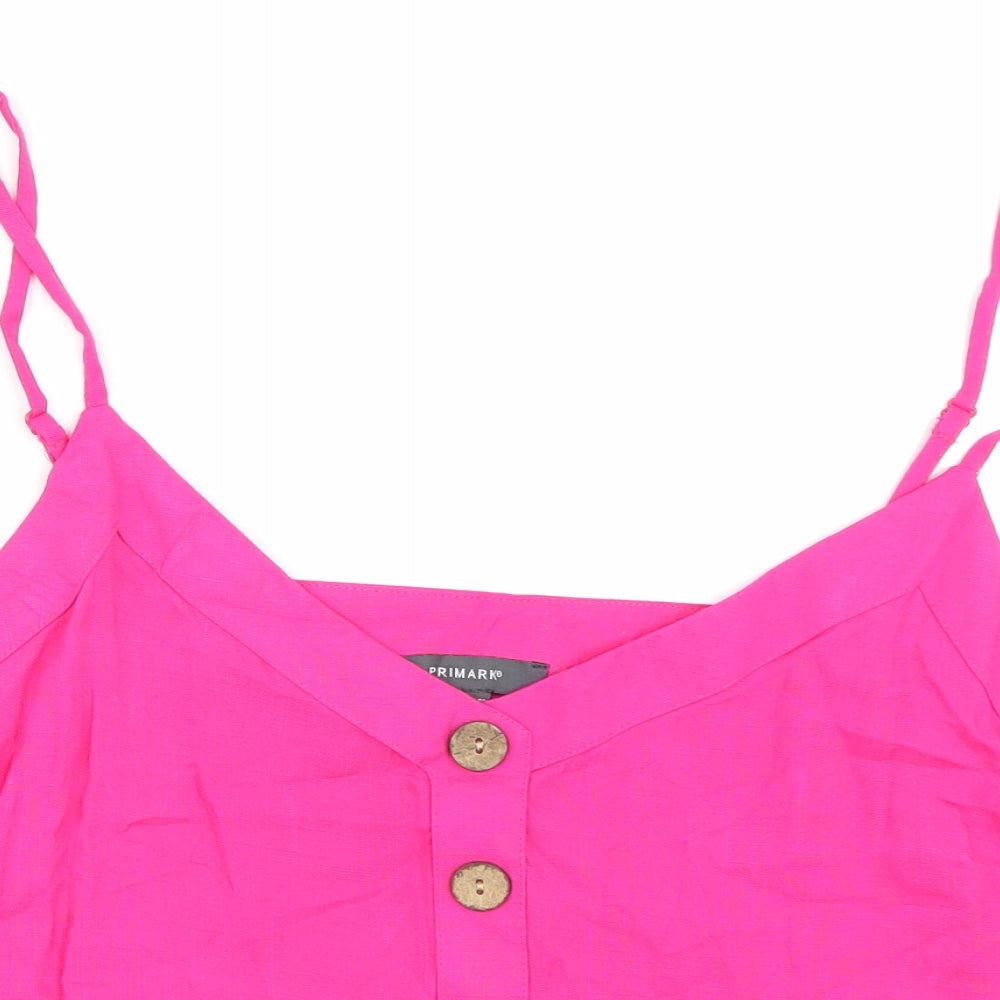 Primark Womens Pink   Basic Tank Size 20
