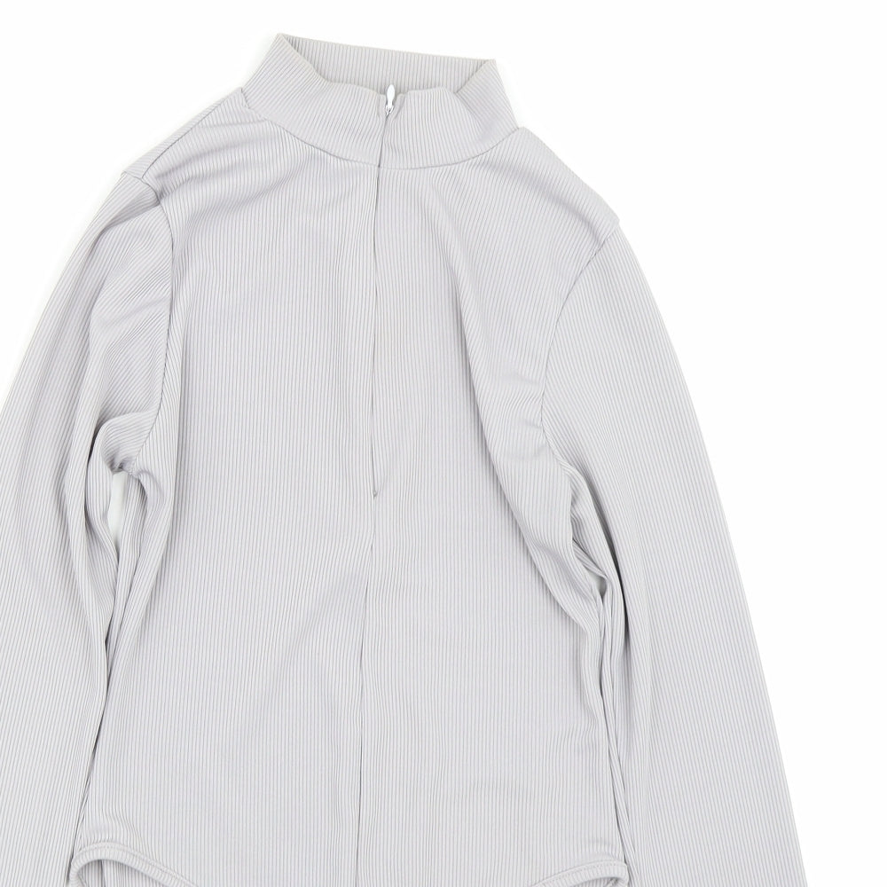 PRETTYLITTLETHING Womens Grey   Catsuit One-Piece Size 10