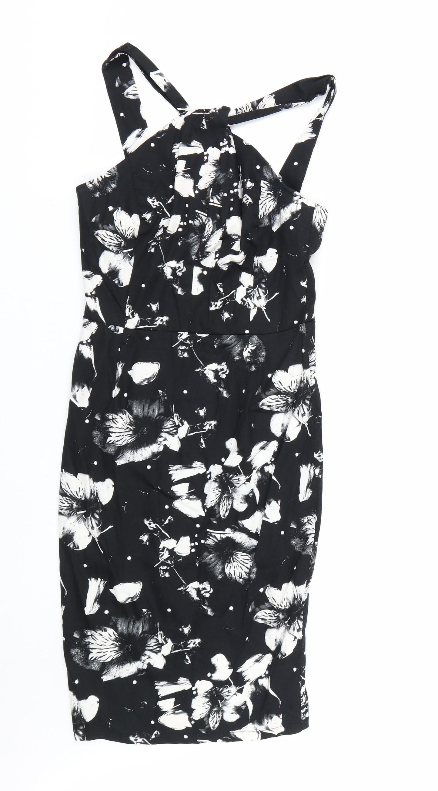 Atmosphere Womens Black Floral  Pencil Dress  Size 10