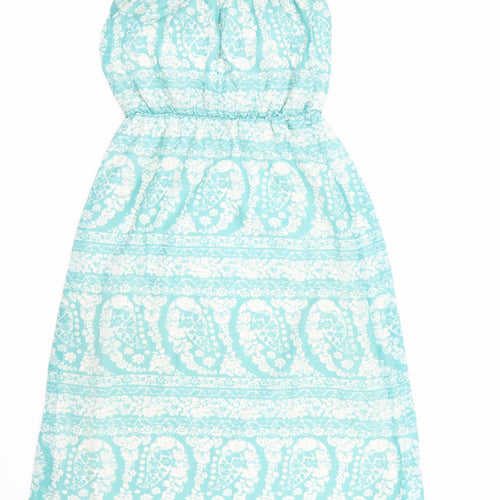 New Look Womens Blue Floral  Fit & Flare  Size 8