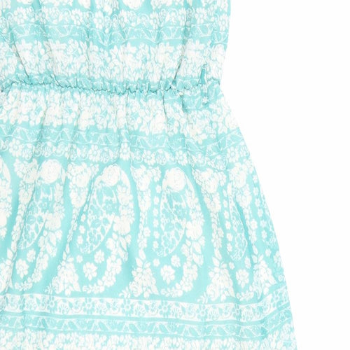 New Look Womens Blue Floral  Fit & Flare  Size 8