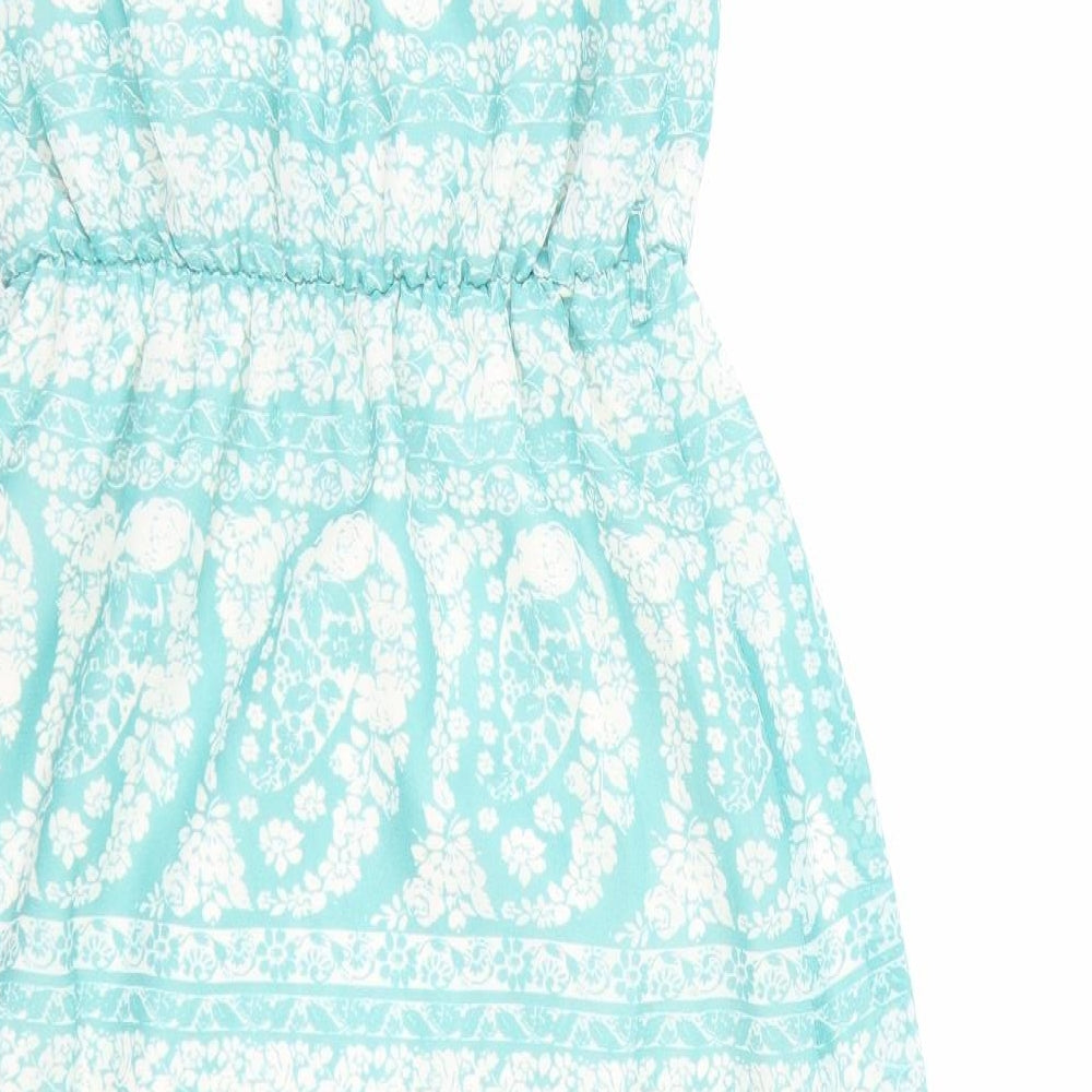 New Look Womens Blue Floral  Fit & Flare  Size 8