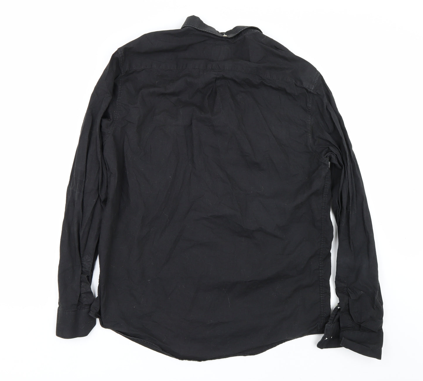 River Island Mens Black    Button-Up Size L