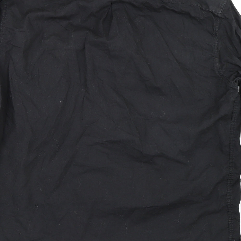 River Island Mens Black    Button-Up Size L