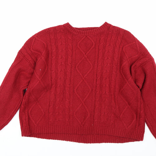 Papaya Womens Red   Pullover Jumper Size L