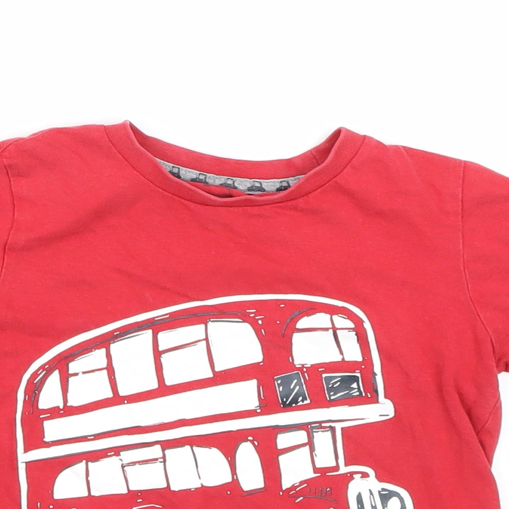 TU Boys Red   Basic T-Shirt Size 12-18 Months  - Bus