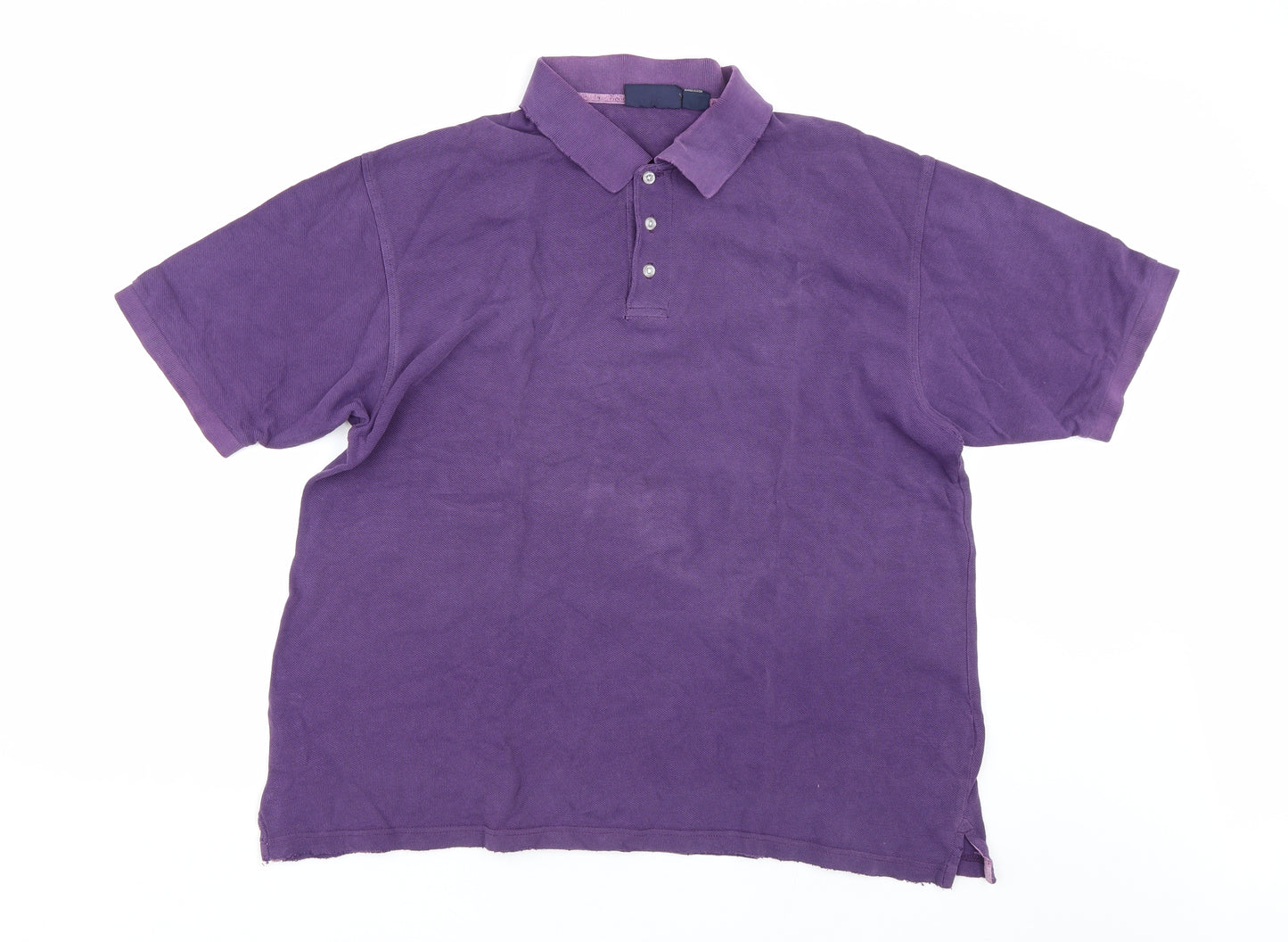 Basics Editions Mens Purple    Polo Size L