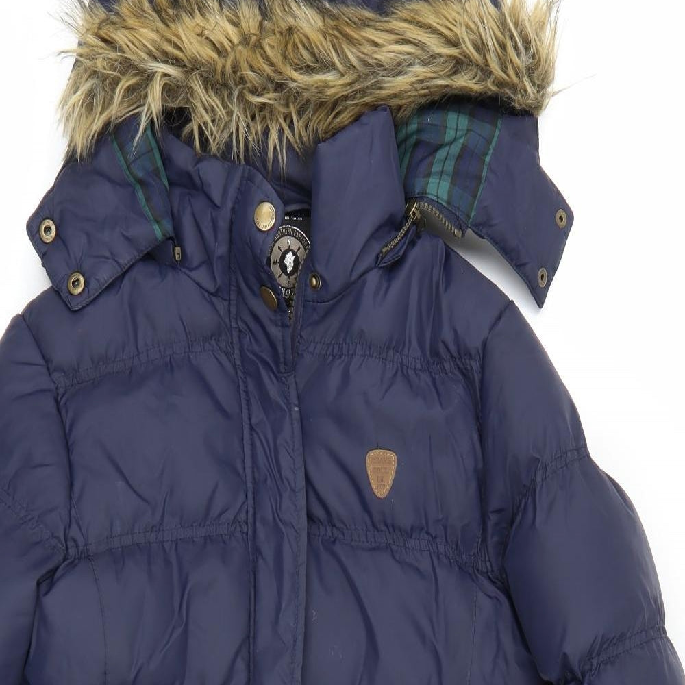 Brave Soul Womens Blue   Puffer Jacket Coat Size 12