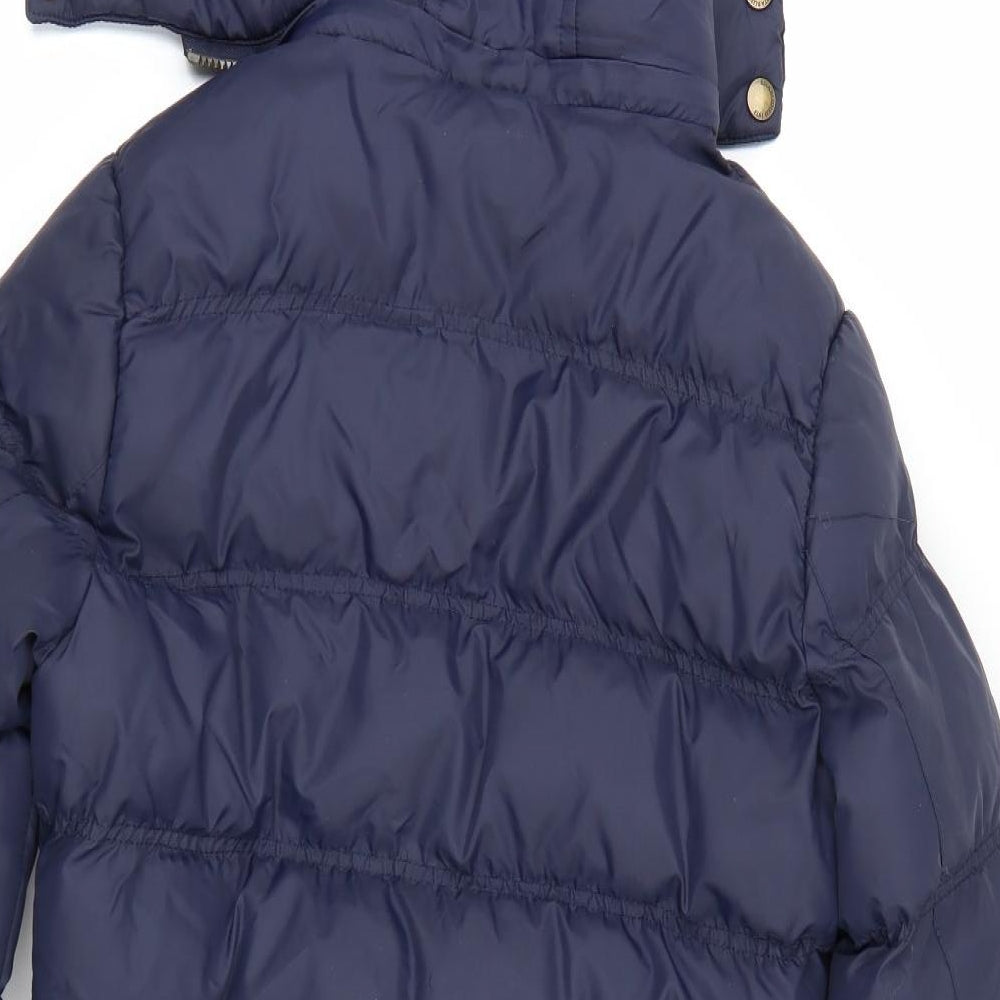 Brave Soul Womens Blue   Puffer Jacket Coat Size 12