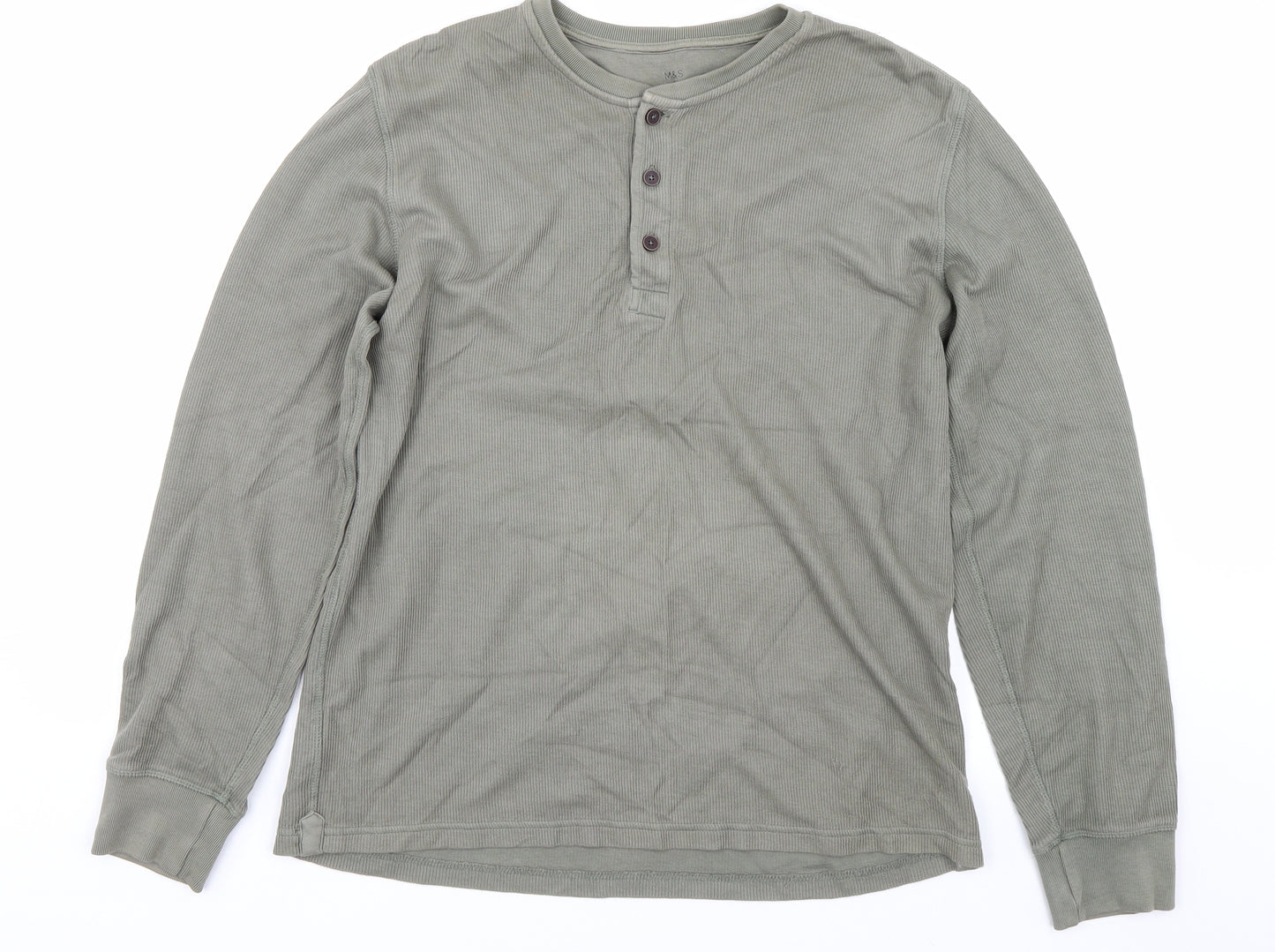 M&S Mens Green    T-Shirt Size S