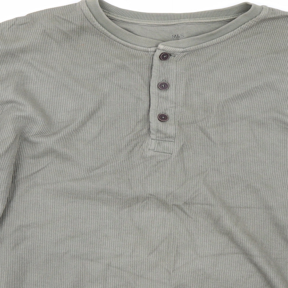 M&S Mens Green    T-Shirt Size S