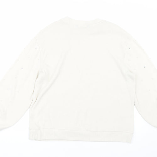 F&F Womens White   Pullover Jumper Size 14