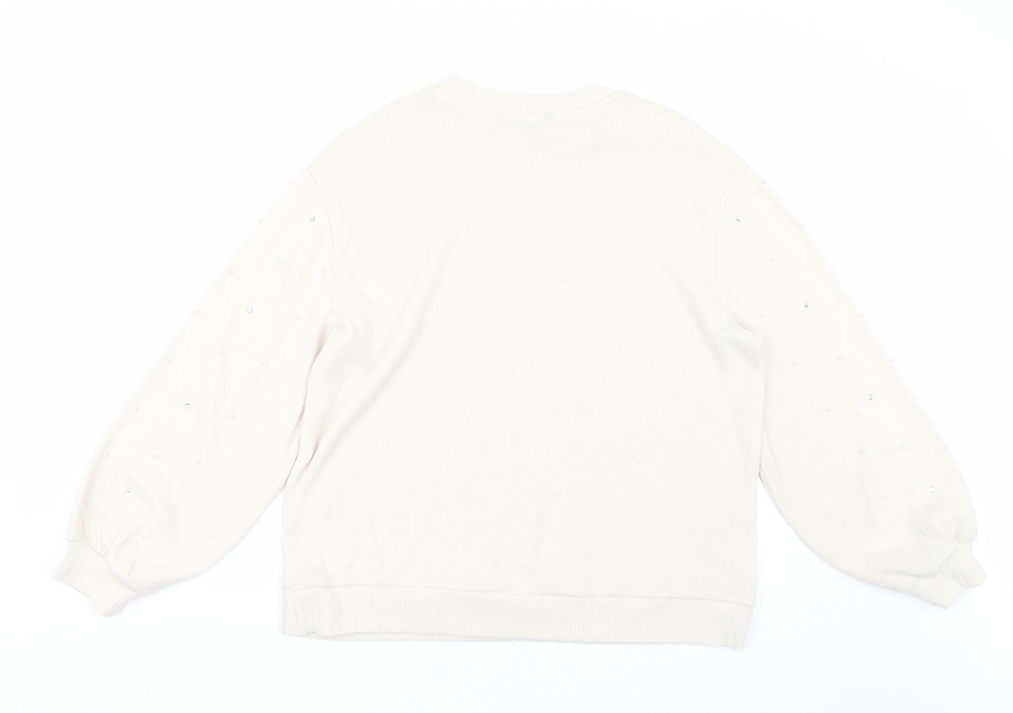 F&F Womens White   Pullover Jumper Size 14