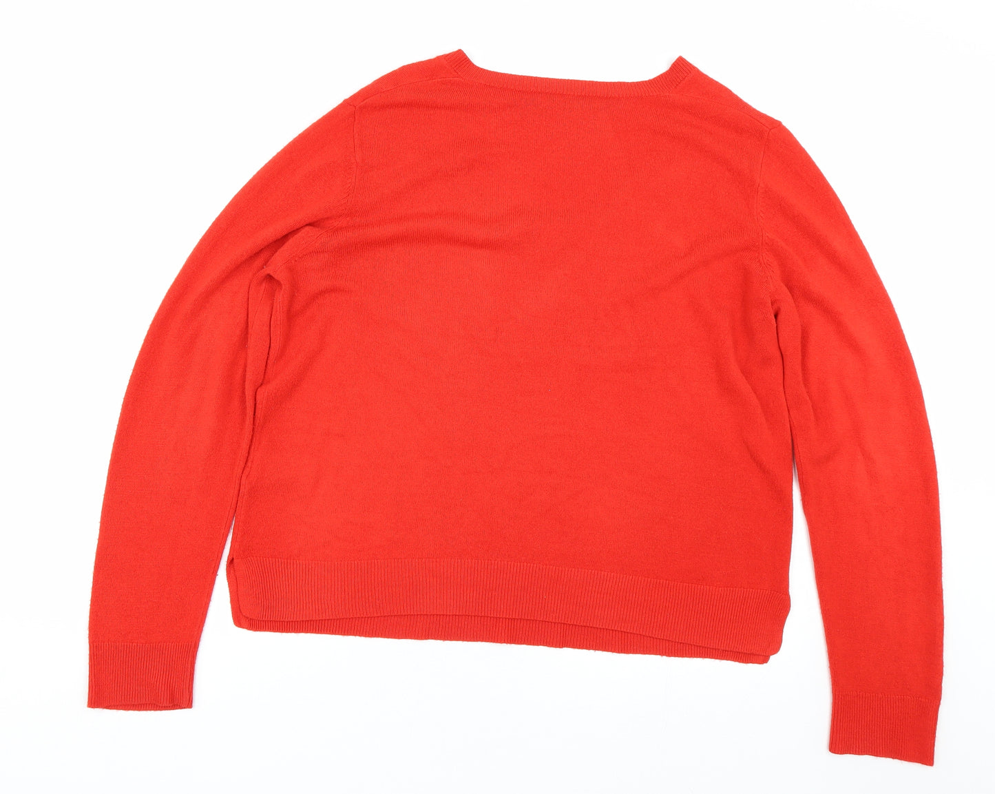 M&S Womens Red   Pullover Jumper Size 16