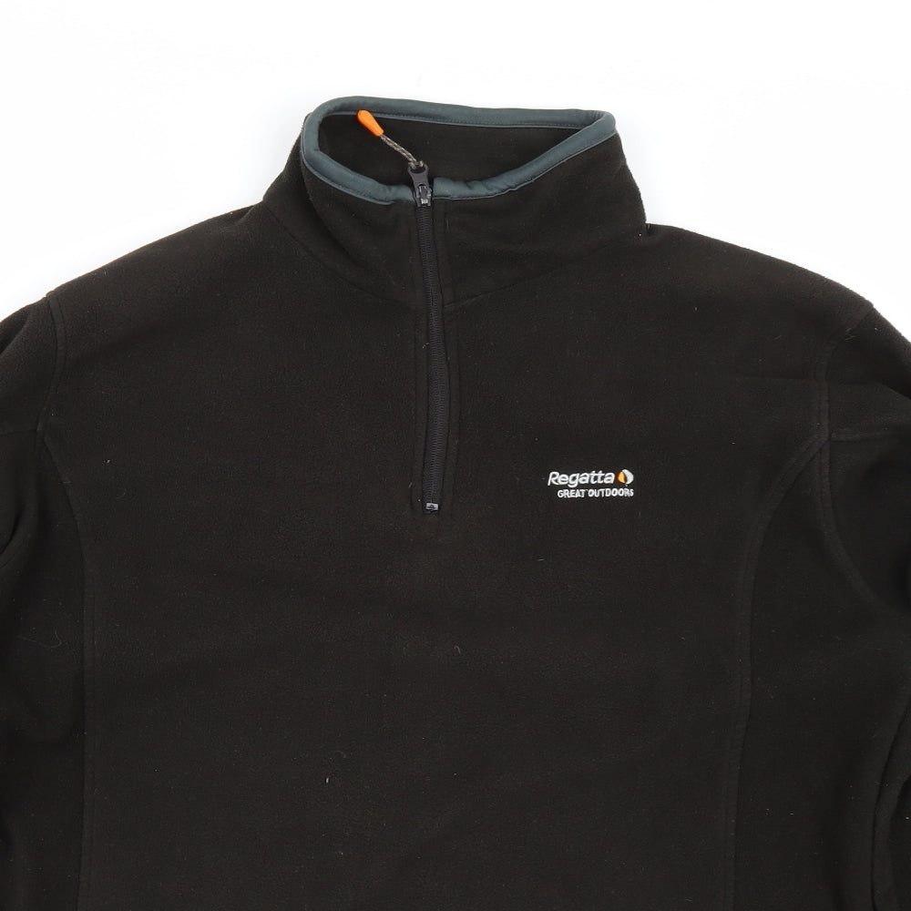 Regetta Womens Black  Fleece Pullover Sweatshirt Size M