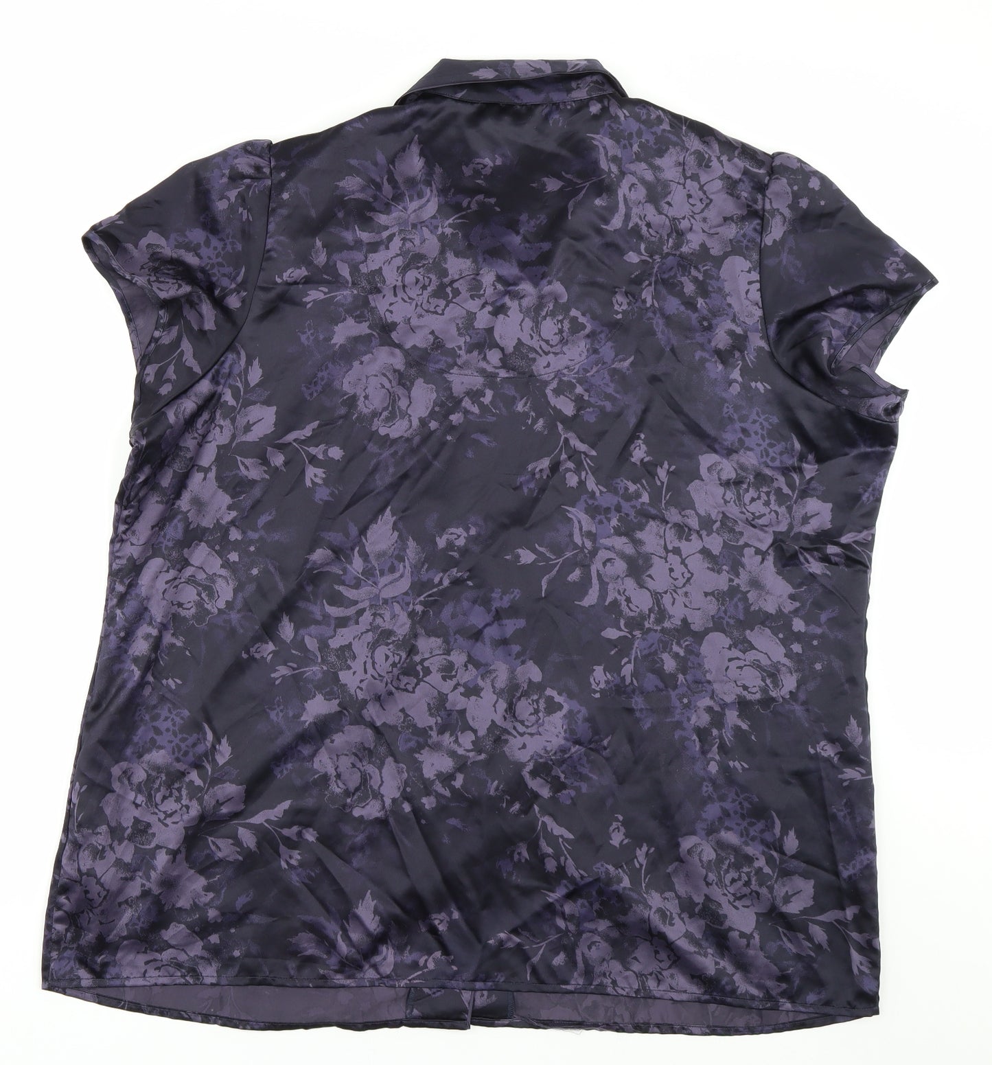 M&S Womens Purple Floral  Top Pyjama Top Size 22