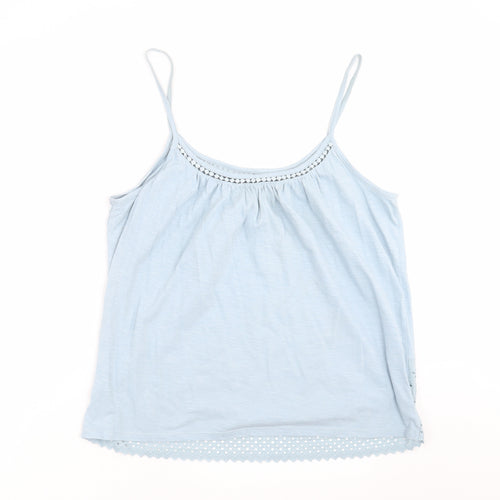 NEXT Womens Blue   Camisole T-Shirt Size 14  - floral cut out detail