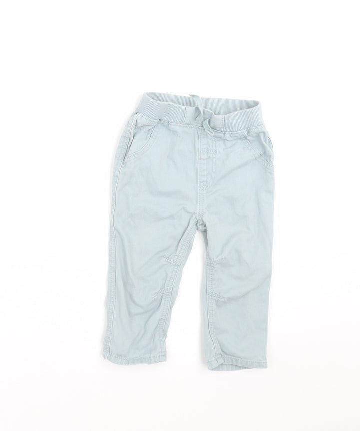 George Baby Green Trousers Size 9-12 Months - jogger waist