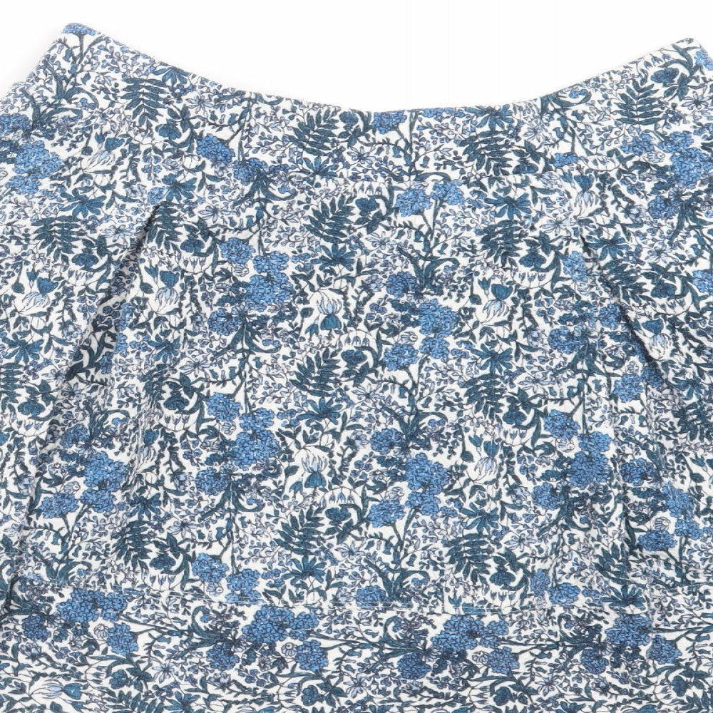 NEXT Womens Blue Floral  A-Line Skirt Size 14
