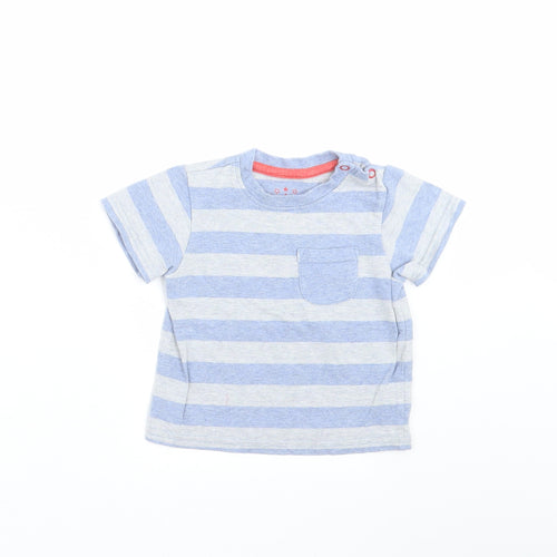 TU Baby Blue Striped  Basic T-Shirt Size 6-9 Months