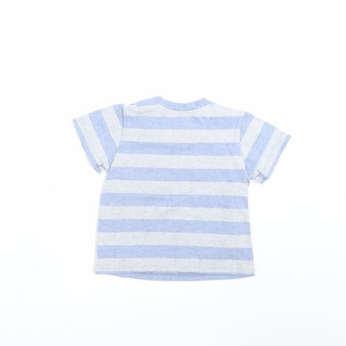 TU Baby Blue Striped  Basic T-Shirt Size 6-9 Months