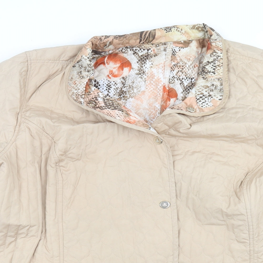 Dennis Basso Womens Beige Animal Print  Jacket  Size 3XL  - Reversible