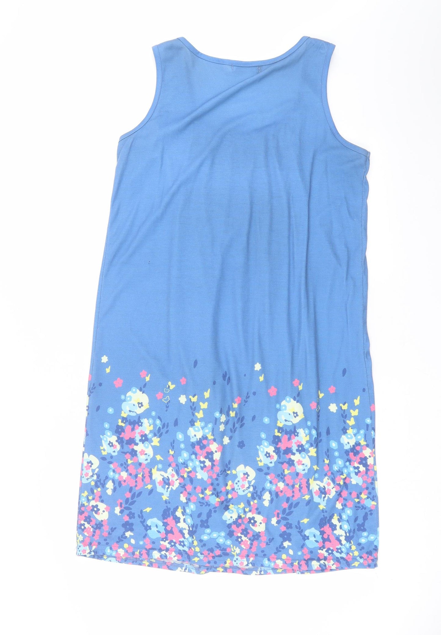 Preworn Womens Blue Floral  Shift  Size L