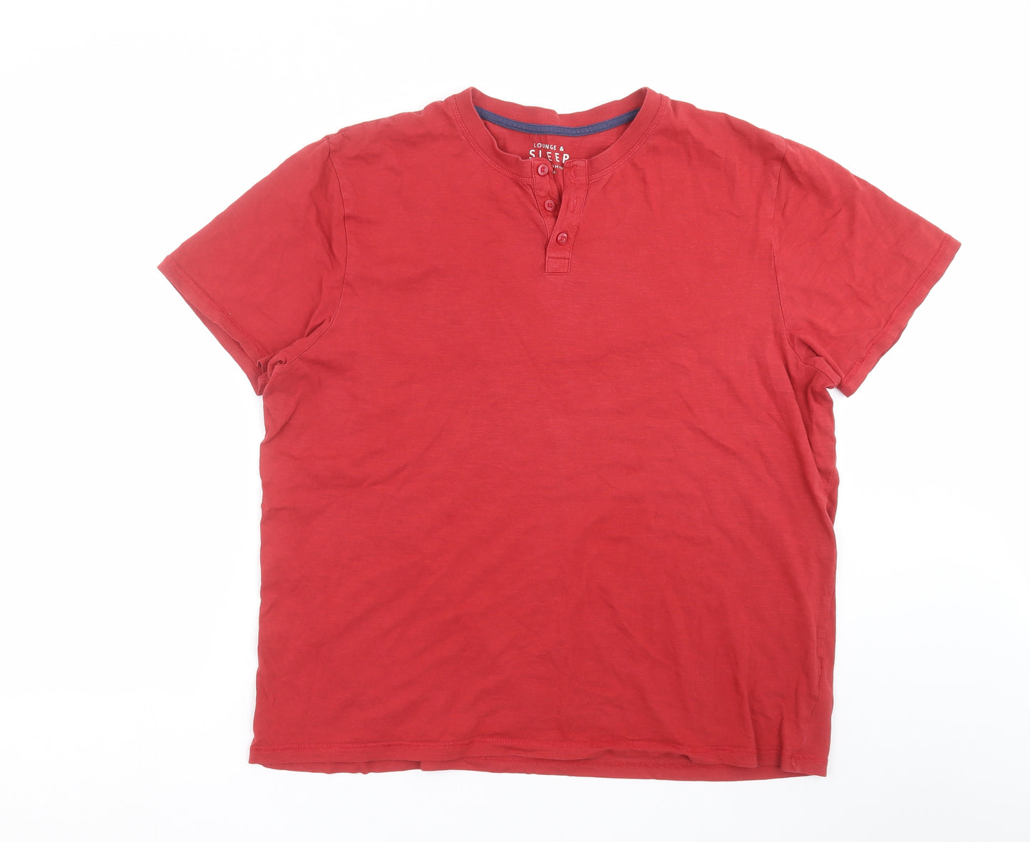 Debenhams Mens Red Solid   Pyjama Top Size L