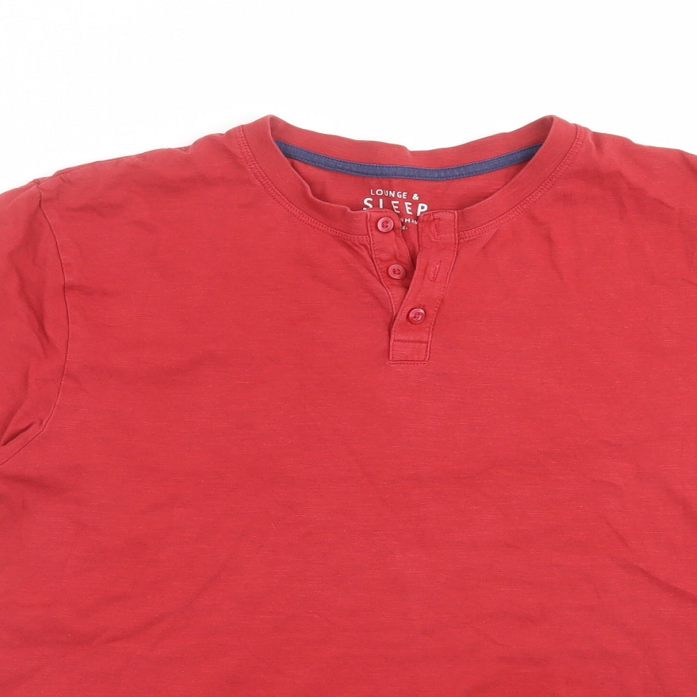 Debenhams Mens Red Solid   Pyjama Top Size L