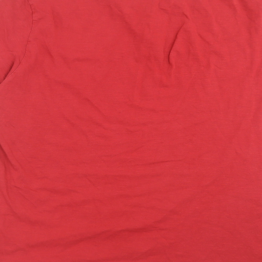 Debenhams Mens Red Solid   Pyjama Top Size L