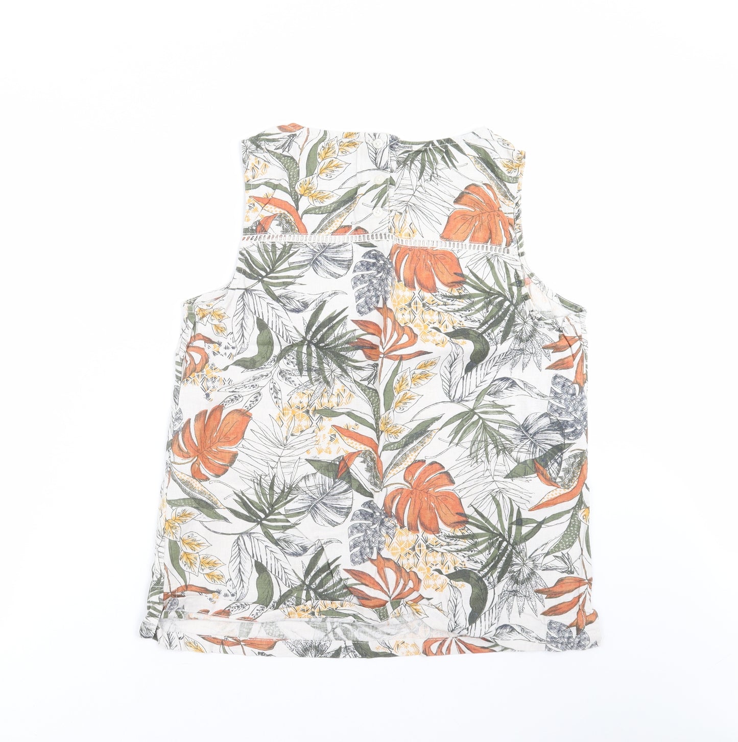 NEXT Womens Beige Floral  Basic Blouse Size 14