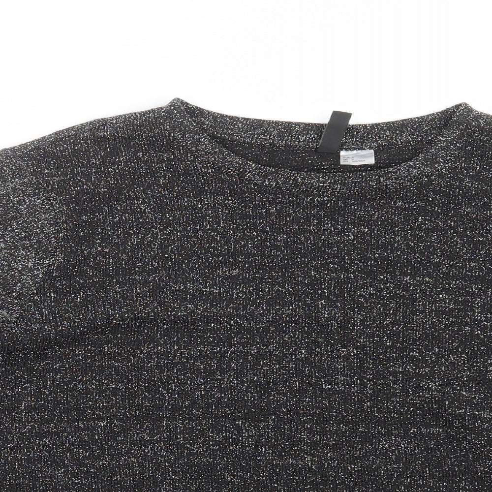 Divided by H&M Womens Black   Pullover Jumper Size S  - glittery