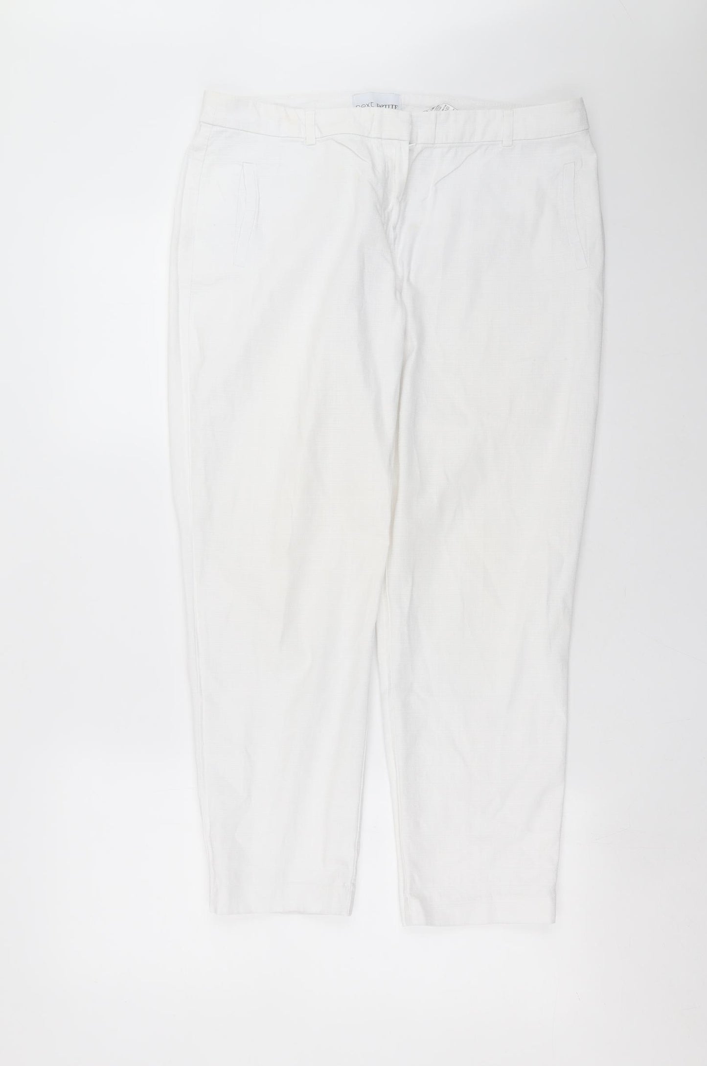 NEXT Womens White   Trousers  Size 14 L25 in