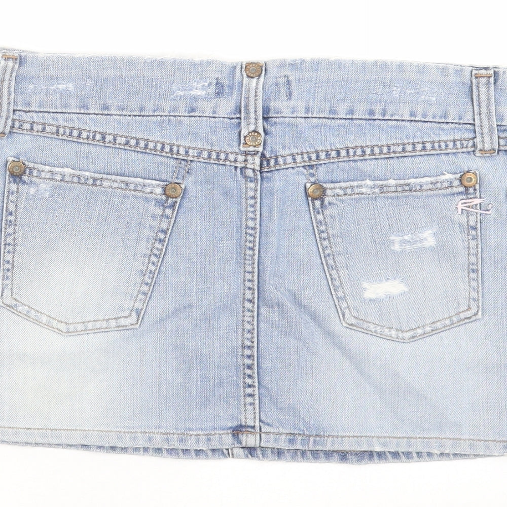 River Island Womens Blue  Denim Mini Skirt Size 8
