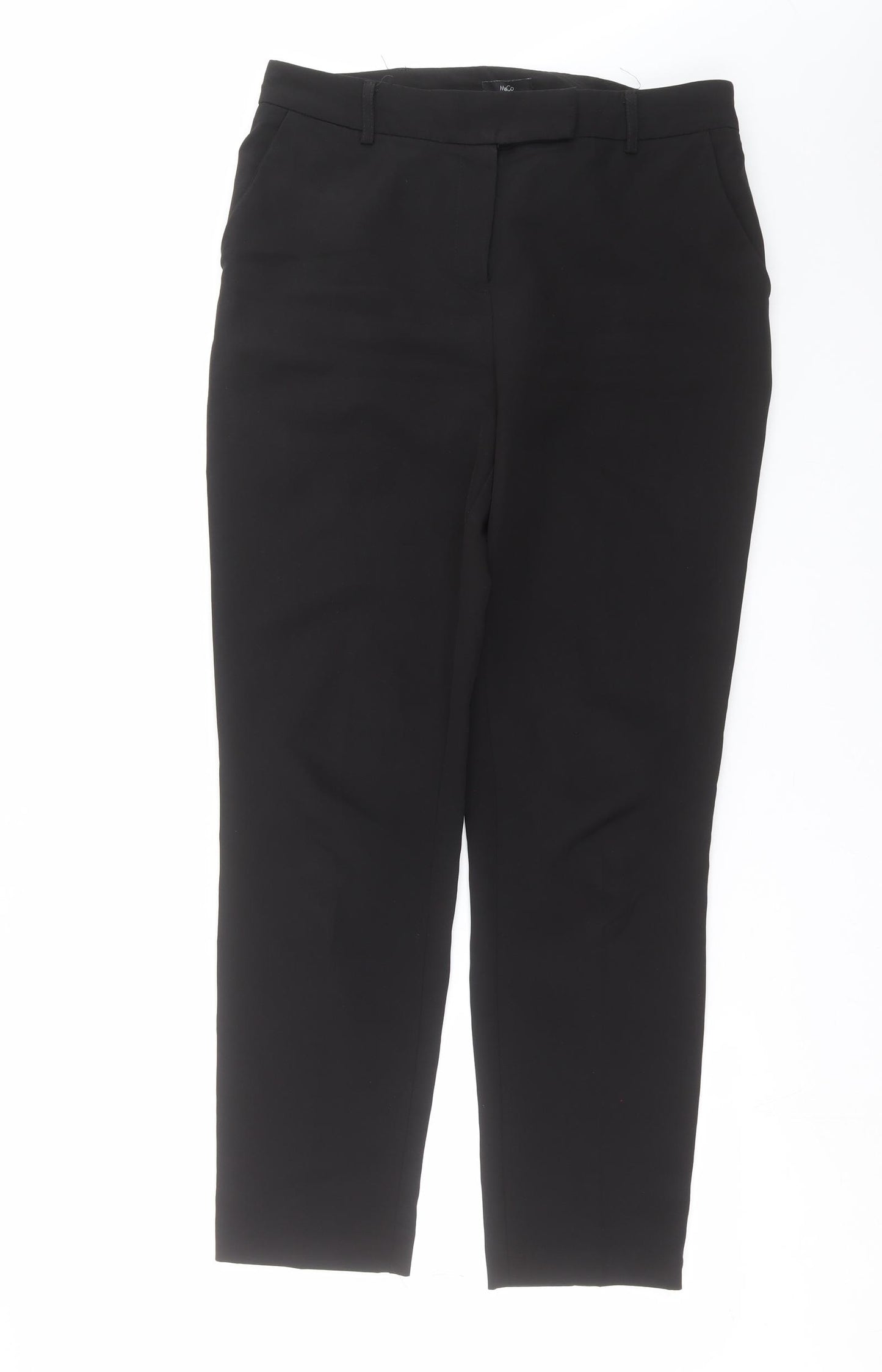 M&Co Womens Black   Trousers  Size 10 L28 in