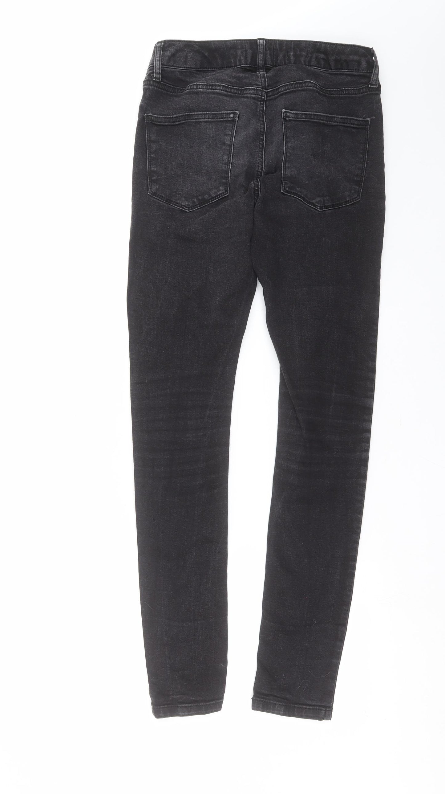 Topman Mens Grey  Denim Skinny Jeans Size 30 in L30 in - Spray On Skinny