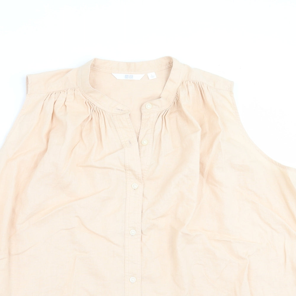 Uniqlo Womens Orange   Basic Blouse Size L  - Peach colour