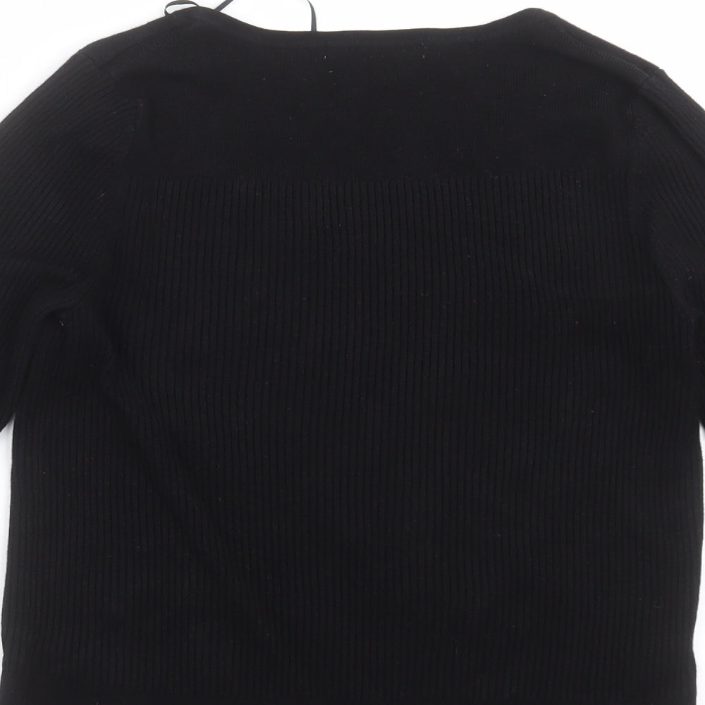 Marks and Spencer Womens Black  Knit Pullover Jumper Size 18