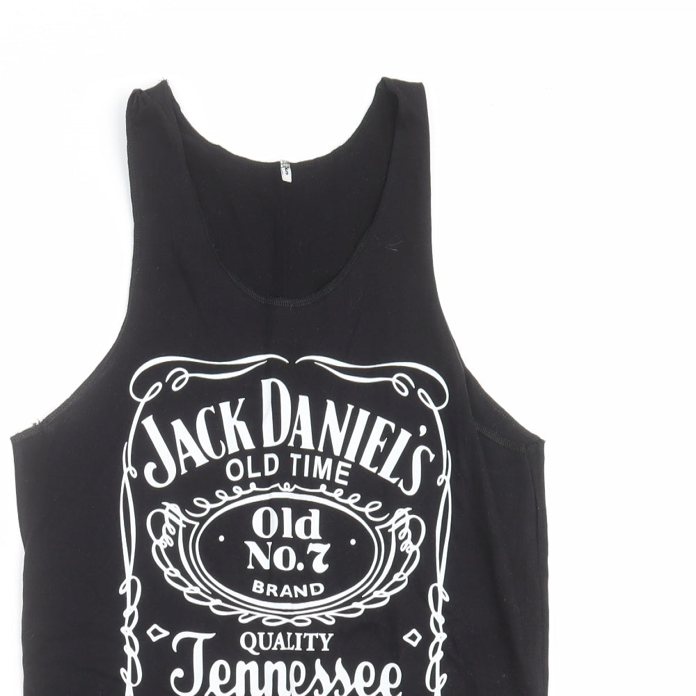 Preworn Mens Black    T-Shirt Size S  - Jack Daniels