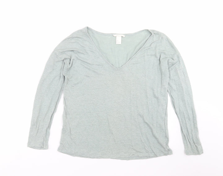 H&M Womens Green   Basic T-Shirt Size S