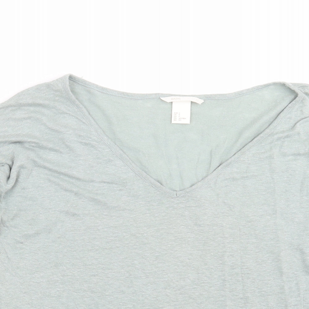 H&M Womens Green   Basic T-Shirt Size S