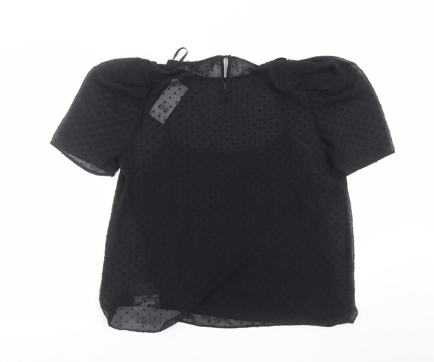 Dorothy Perkins Womens Black Polka Dot  Basic Blouse Size 14  - dotted pattern