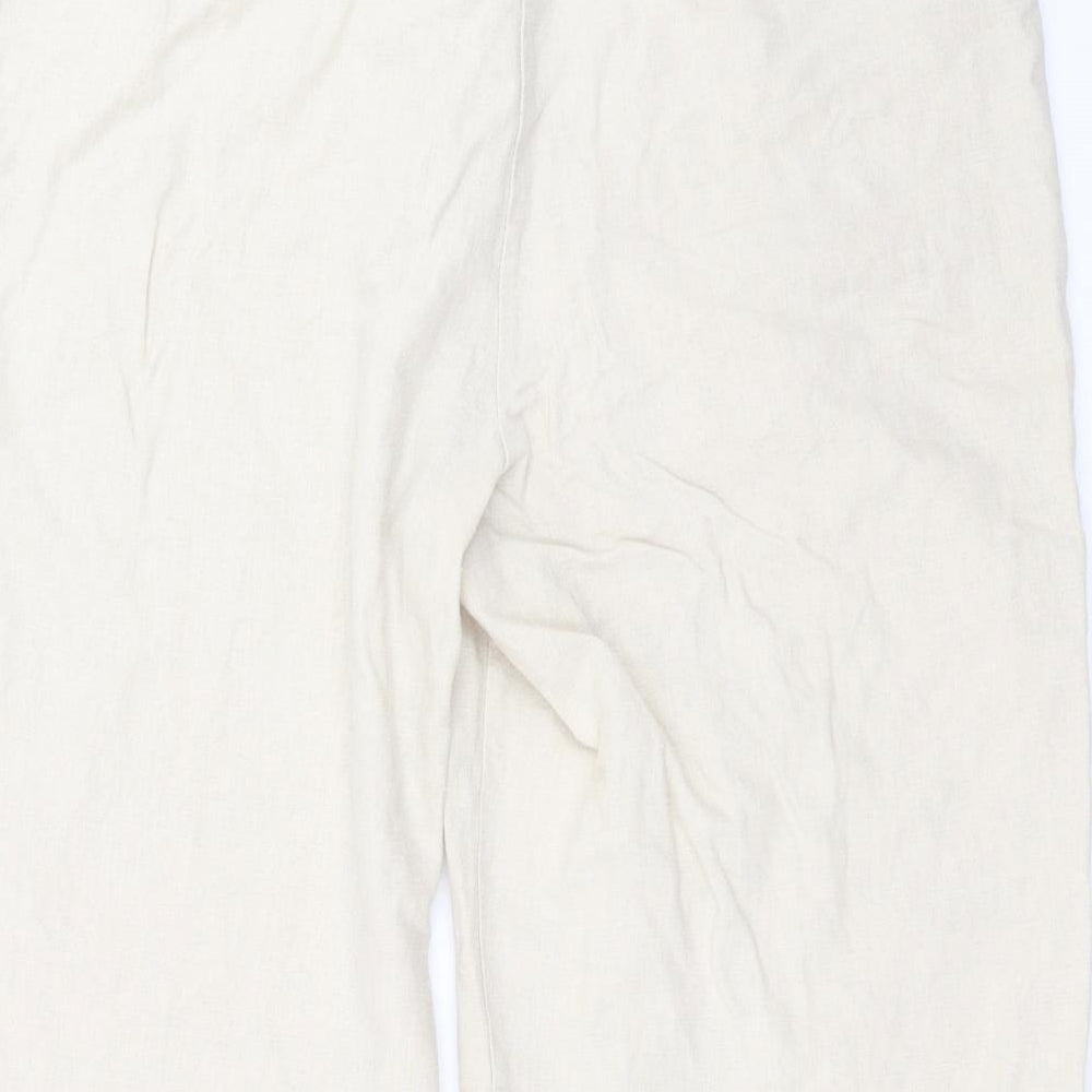 BHS Womens Beige   Cropped Trousers Size 16  - 18 inside leg