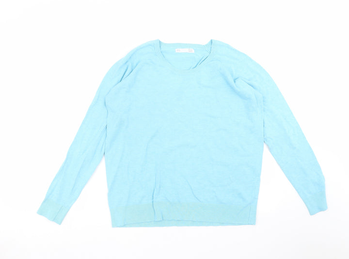 Sfera Womens Blue  Knit Pullover Jumper Size XL