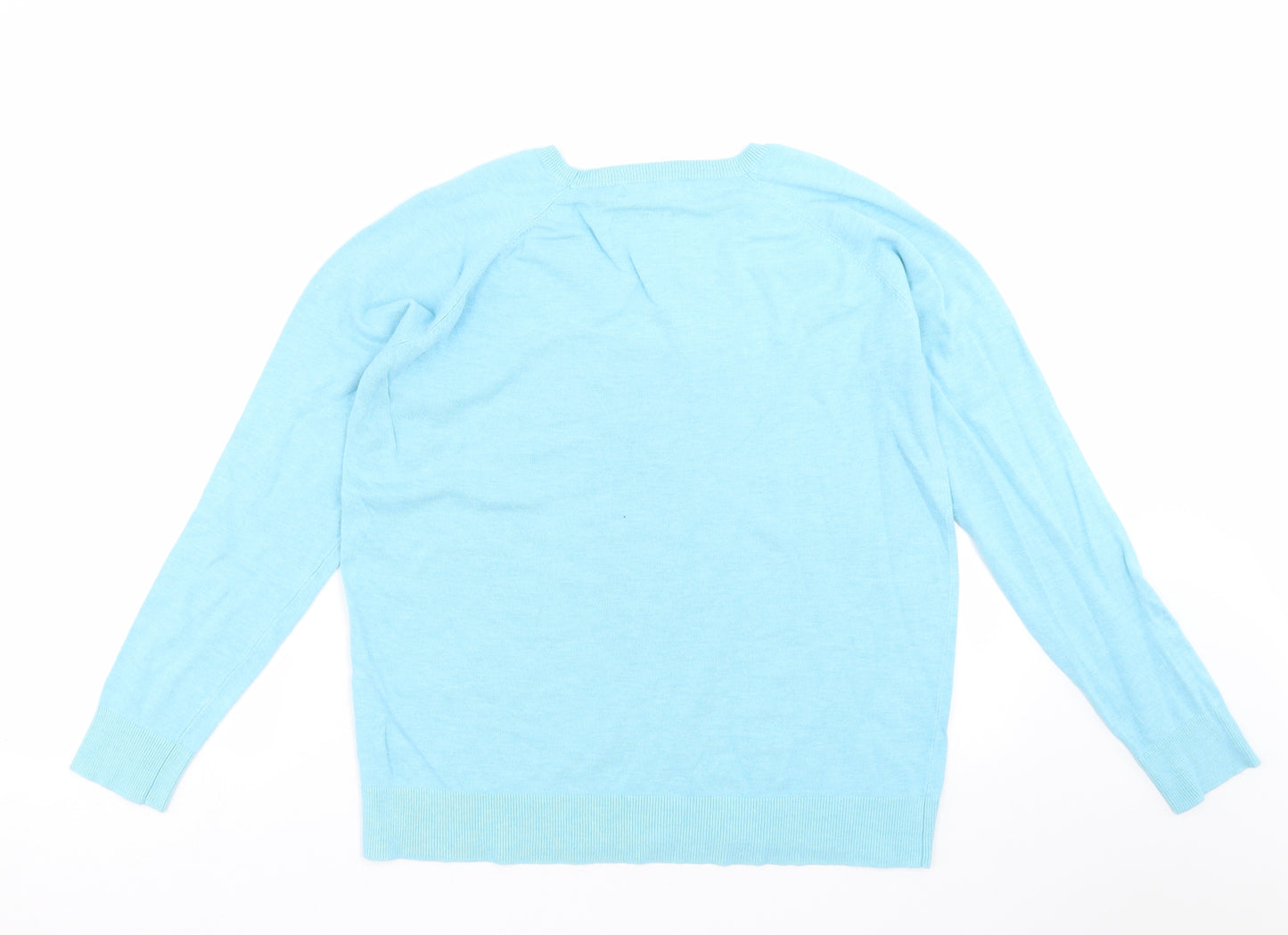 Sfera Womens Blue  Knit Pullover Jumper Size XL